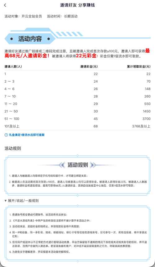 开云体育邀请好友分享赚钱推荐奖励